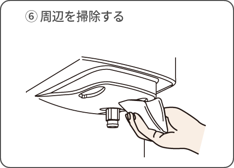 周辺を掃除する