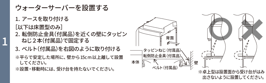 ウォーターサーバーを設置する