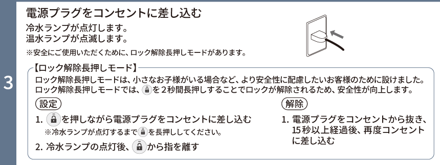 電源プラグをコンセントに差し込む